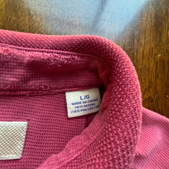 Tommy Bahama 3-Button Polo Shirt Men’s Size Large Light Maroon/Red - Picture 4 of 6
